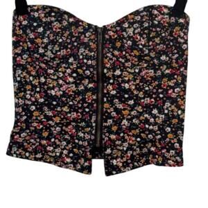 Urban Outfitters Silence + Noise Floral Strapless Bustier Corset Top Y2K Size M